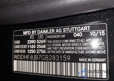 2016 Mercedes-Benz E 350 4Matic из США, поврежденный, VIN WDDHF8JB7GB283159